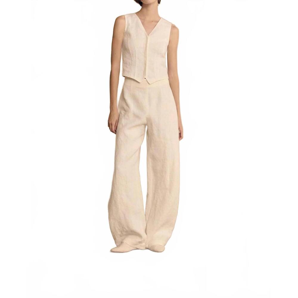 NEW CORTANA costa linen pants in ivory